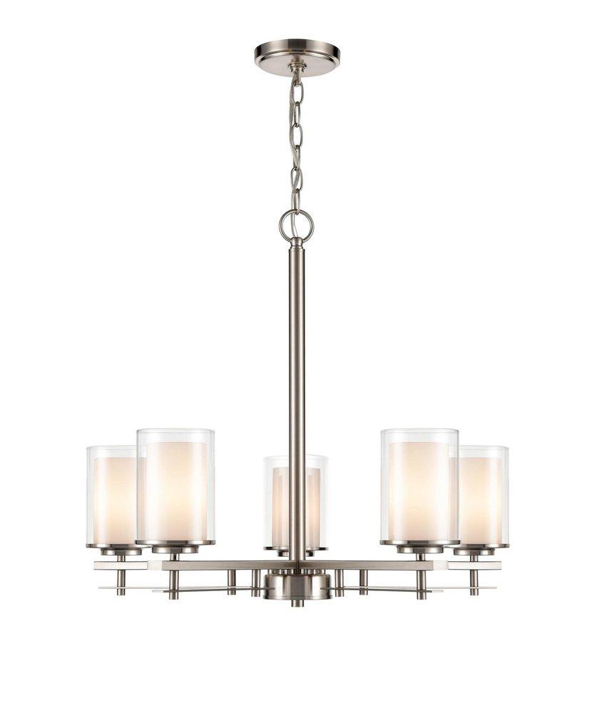 Millennium Lighting Brushed Nickel 5-Light Chandelier Ceiling Light 