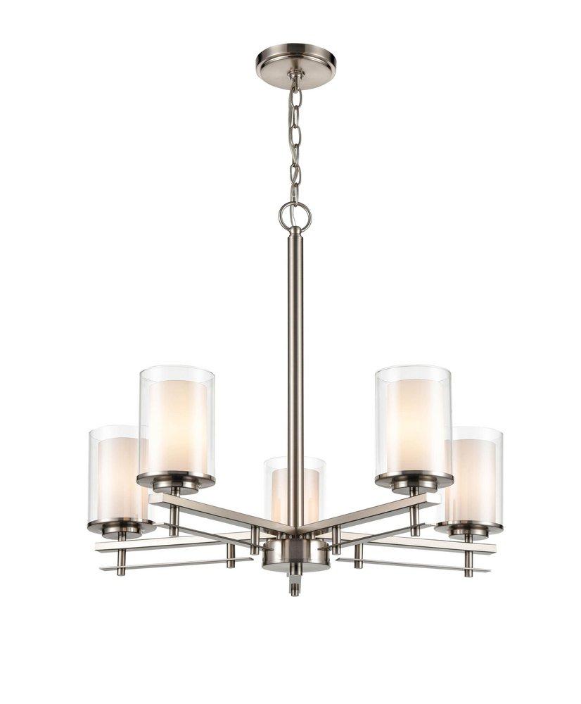 Millennium Lighting Brushed Nickel 5-Light Chandelier Ceiling Light 