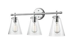 3-Light Vanity Fixture in Chrome