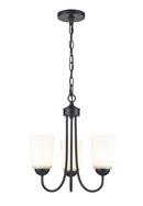Millennium Lighting Matte Black 3-Light Chandelier Ceiling Light 