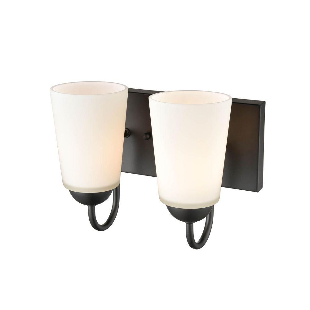 Millennium Lighting Matte Black 100W 2-Light Medium E-26 Vanity Fixture 