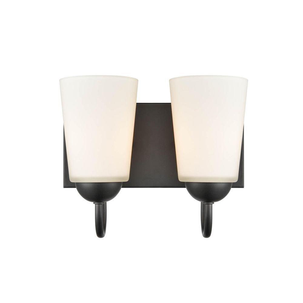 Millennium Lighting Matte Black 100W 2-Light Medium E-26 Vanity Fixture 