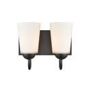 Millennium Lighting Matte Black 100W 2-Light Medium E-26 Vanity Fixture 