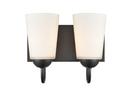 Millennium Lighting Matte Black 2-Light Vanity Fixture 