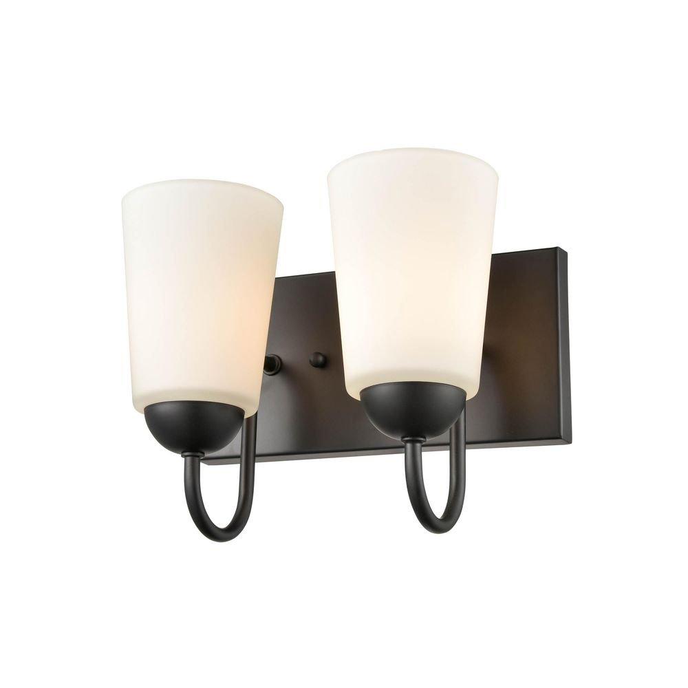 Millennium Lighting Matte Black 100W 2-Light Medium E-26 Vanity Fixture 