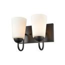 Millennium Lighting Matte Black 100W 2-Light Medium E-26 Vanity Fixture 