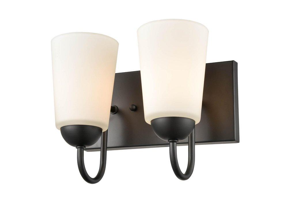Millennium Lighting Matte Black 2-Light Vanity Fixture 