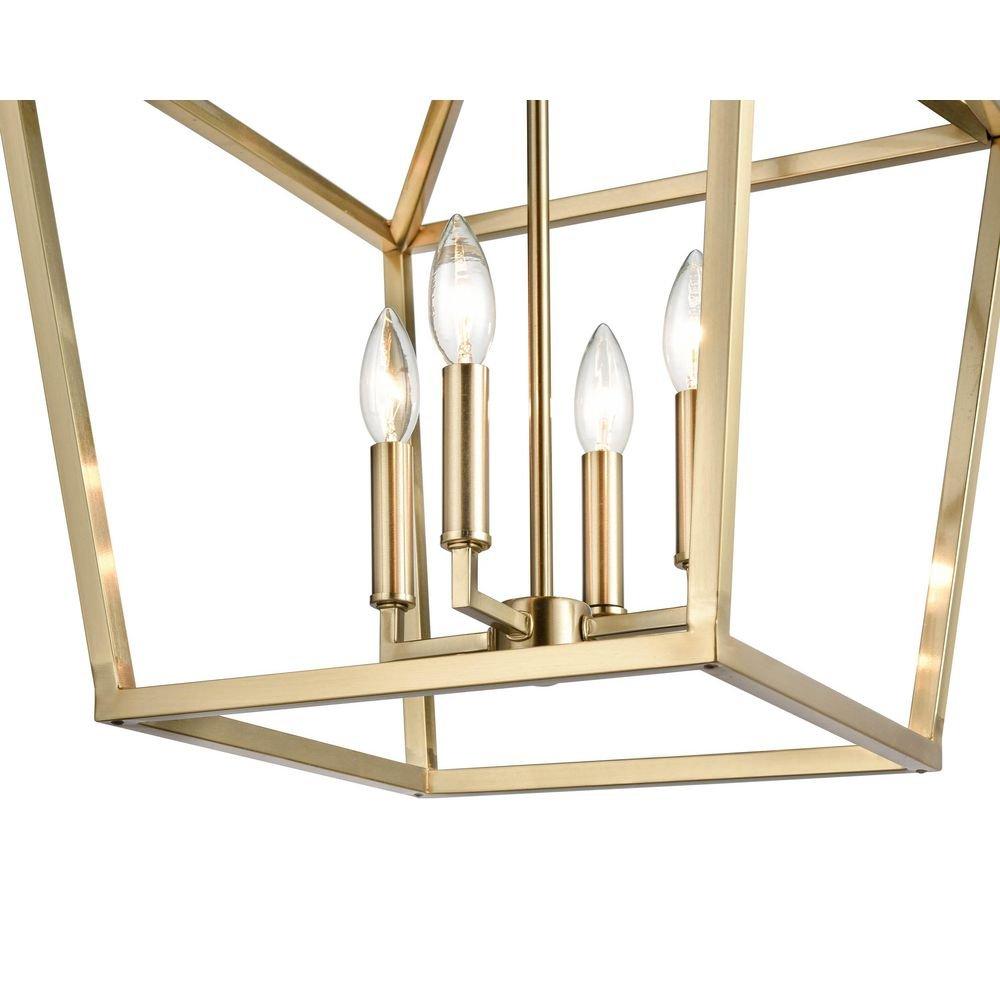 Millennium Lighting Modern Gold 240W 4-Light Candelabra E-12 Pendant Light 