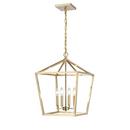 Millennium Lighting Modern Gold 240W 4-Light Candelabra E-12 Pendant Light 