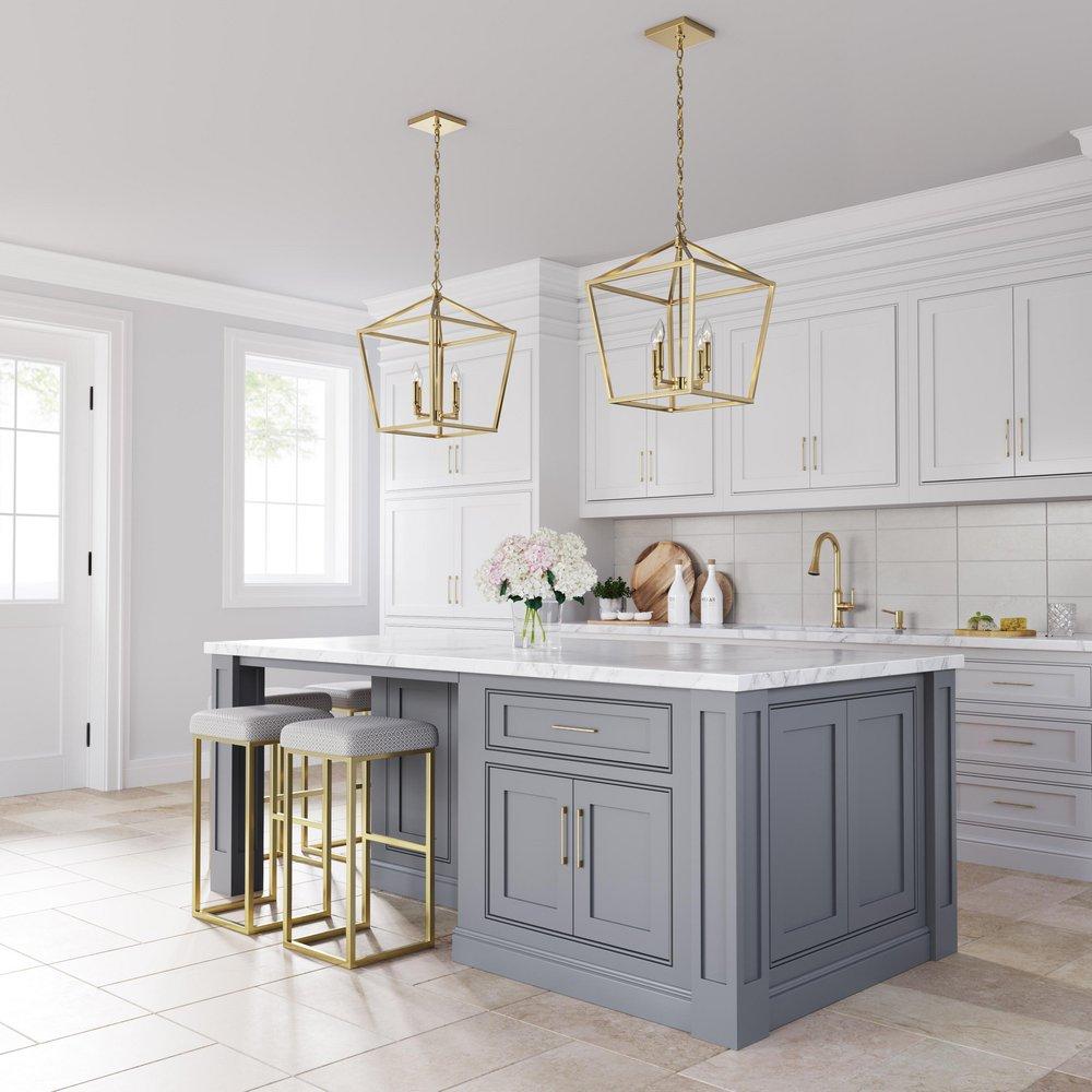 Millennium Lighting Modern Gold 4-Light Pendant Light 