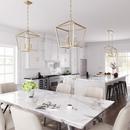 Millennium Lighting Modern Gold 240W 4-Light Candelabra E-12 Pendant Light 