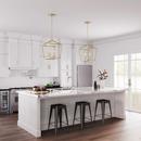 Millennium Lighting Modern Gold 240W 4-Light Candelabra E-12 Pendant Light 