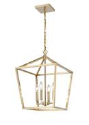 Millennium Lighting Modern Gold 240W 4-Light Candelabra E-12 Pendant Light 
