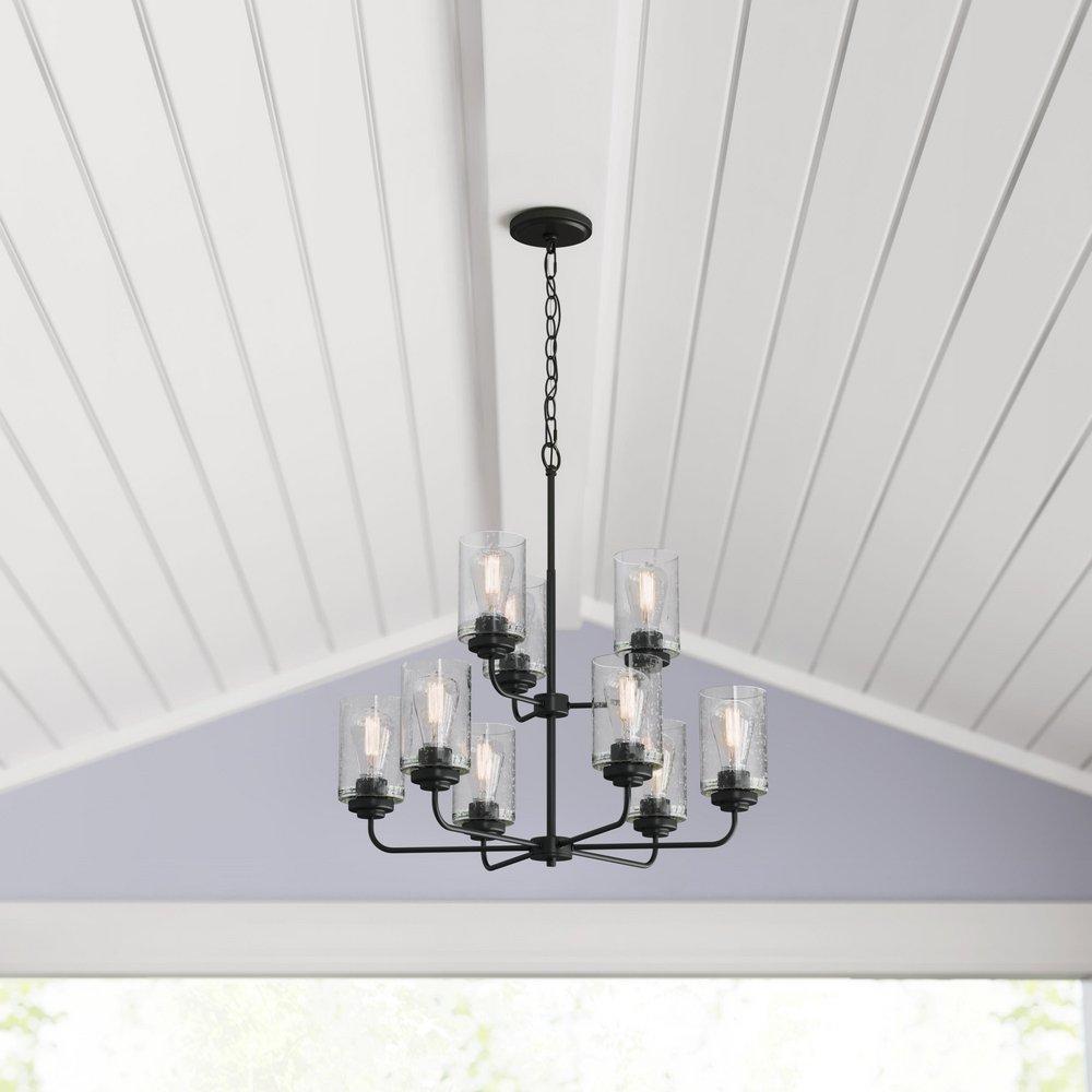 Millennium Lighting Matte Black 9-Light Chandelier Ceiling Light 