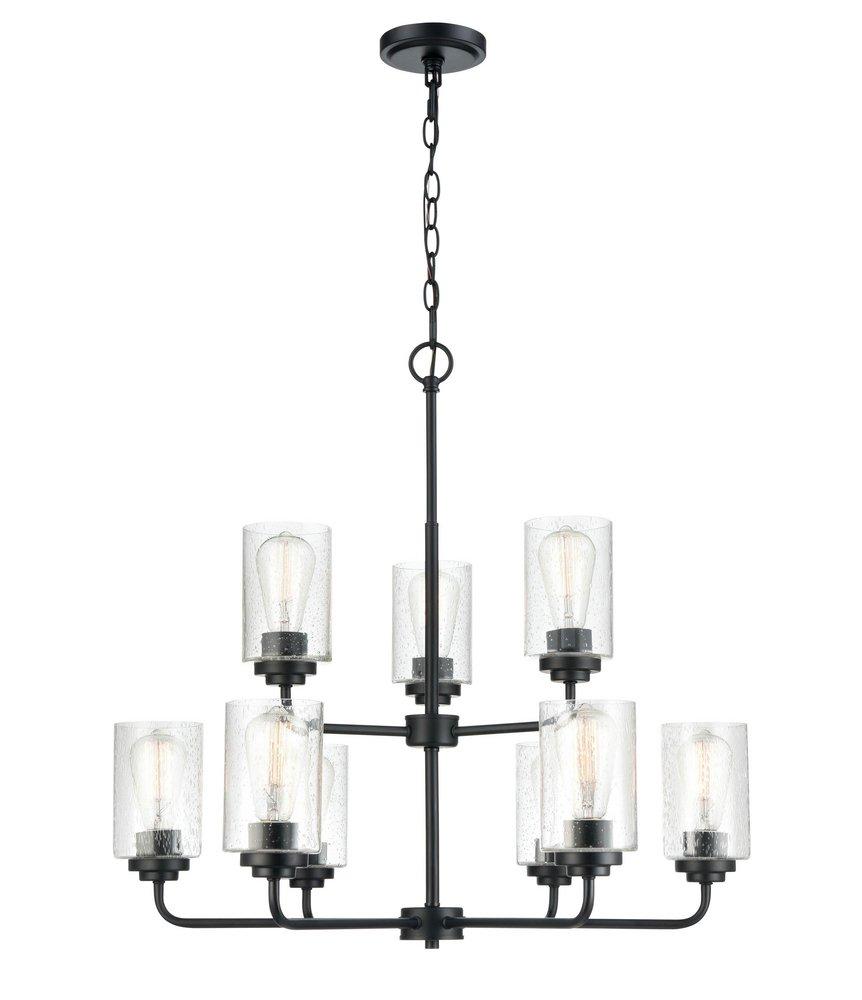 Millennium Lighting Matte Black 9-Light Chandelier Ceiling Light 