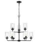 Millennium Lighting Matte Black 9-Light Chandelier Ceiling Light 