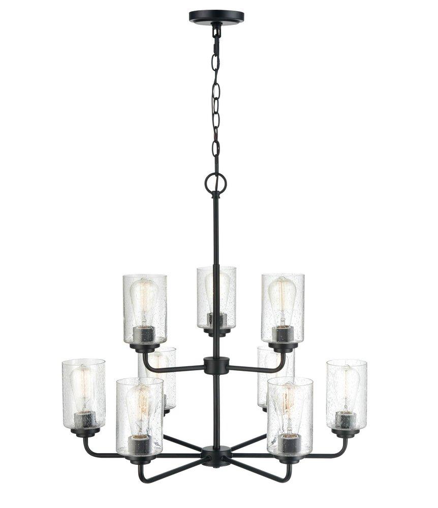 Millennium Lighting Matte Black 9-Light Chandelier Ceiling Light 