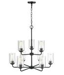 Millennium Lighting Matte Black 9-Light Chandelier Ceiling Light 