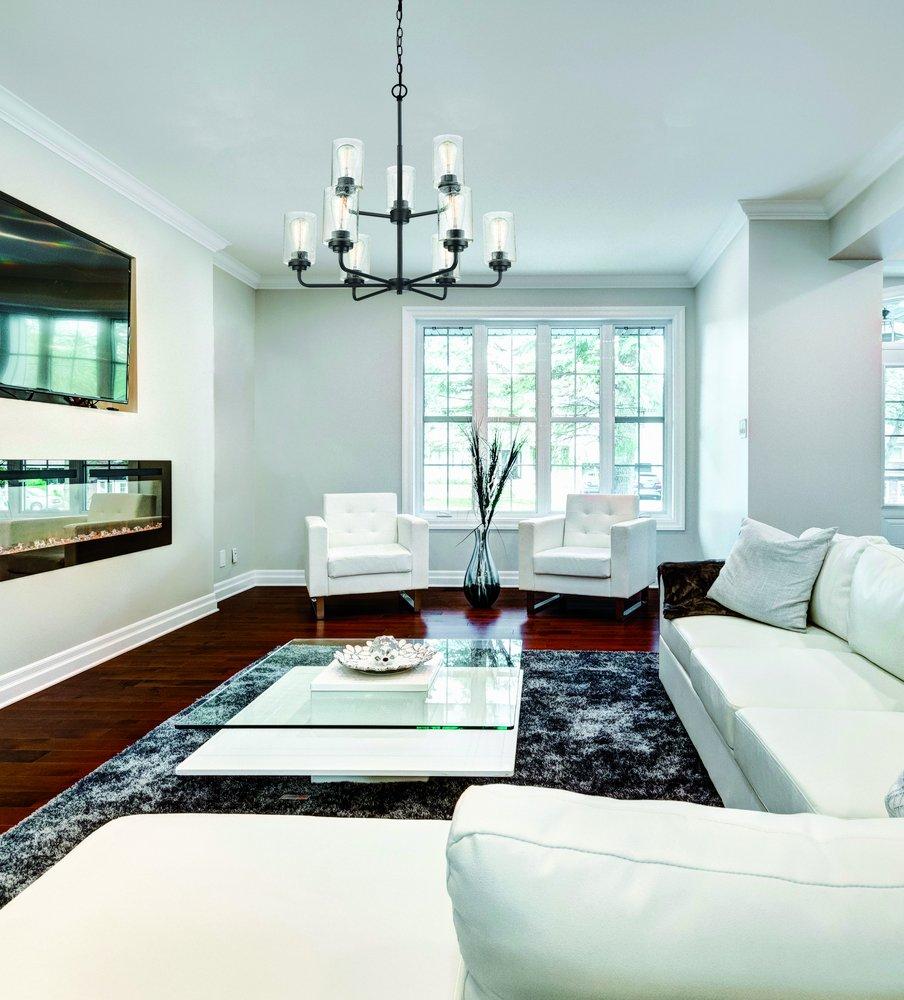 Millennium Lighting Matte Black 9-Light Chandelier Ceiling Light 