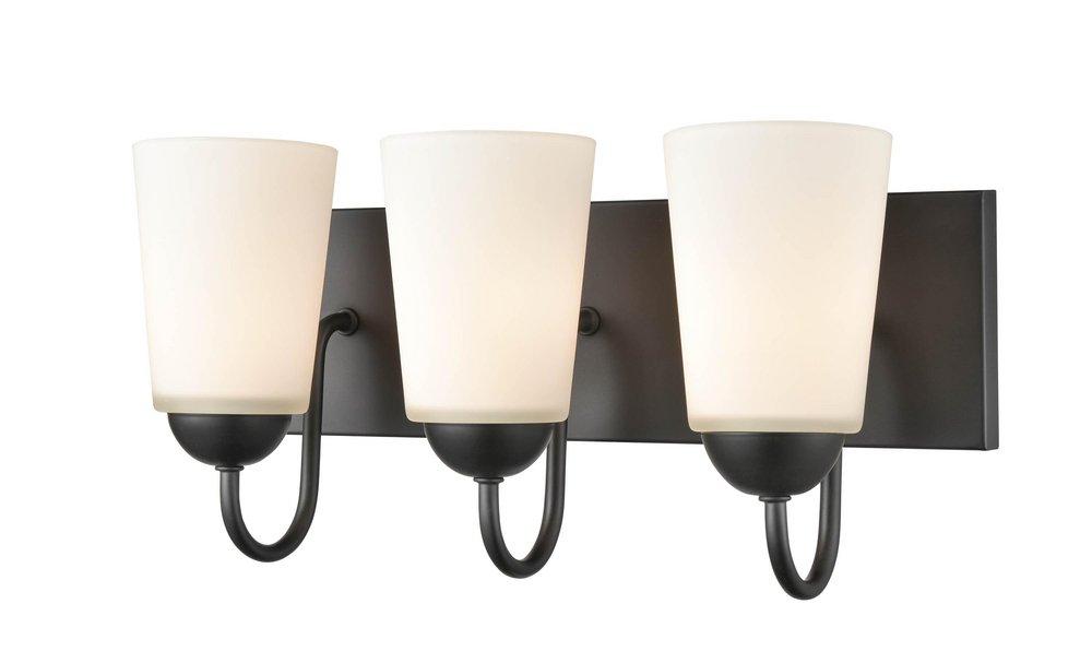 Millennium Lighting Matte Black 3-Light Vanity Fixture 