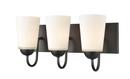 3-Light Vanity Fixture in Matte Black