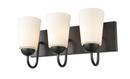 Millennium Lighting Matte Black 3-Light Vanity Fixture 