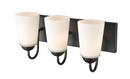 Millennium Lighting Matte Black 3-Light Vanity Fixture 