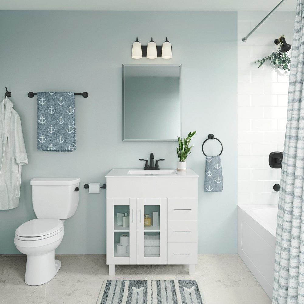 Millennium Lighting Matte Black 100W 3-Light Medium E-26 Vanity Fixture 