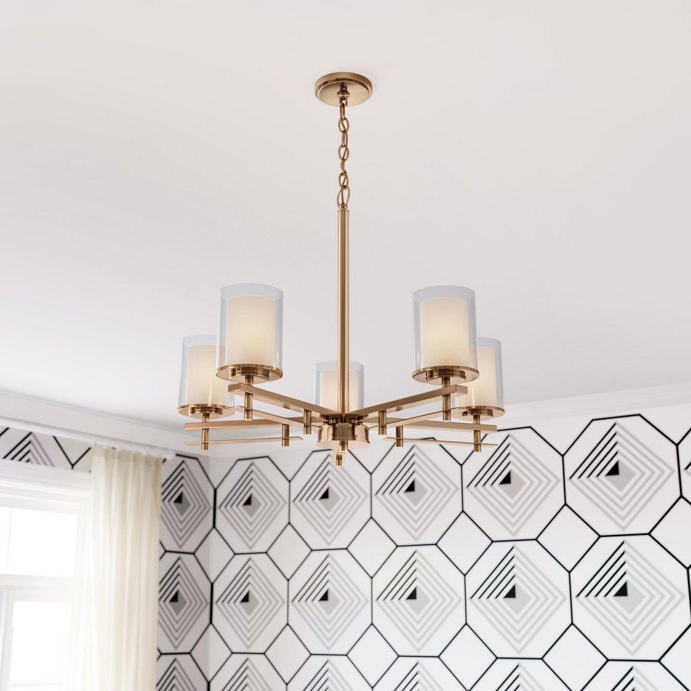 Millennium Lighting Modern Gold 5-Light Chandelier Ceiling Light 