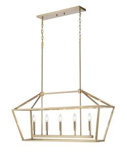5-Light Island Light in Modern Gold