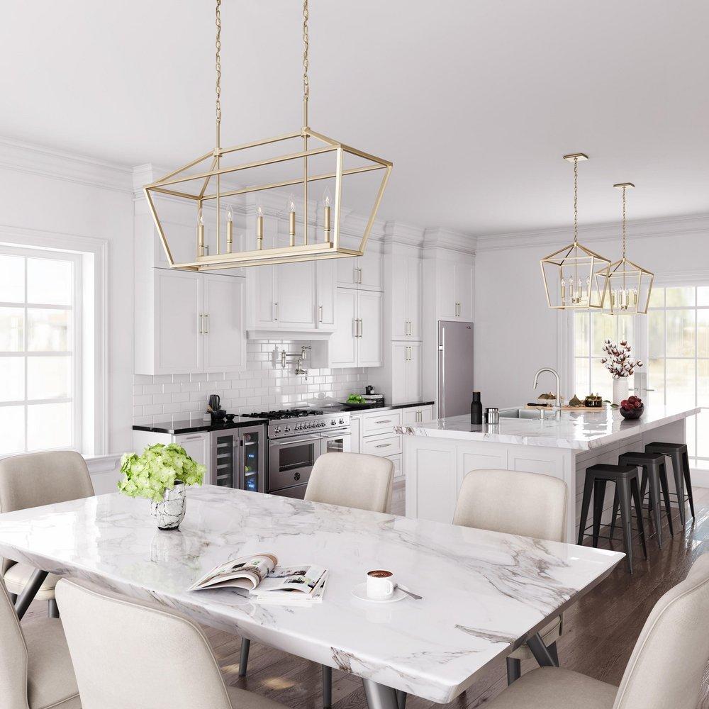 Millennium Lighting Modern Gold 5-Light Island Light 