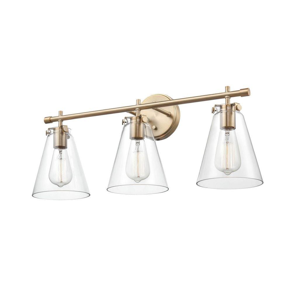 Millennium Lighting Modern Gold 100W 3-Light Medium E-26 Vanity Fixture 