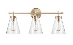 3-Light Vanity Fixture in Modern Gold