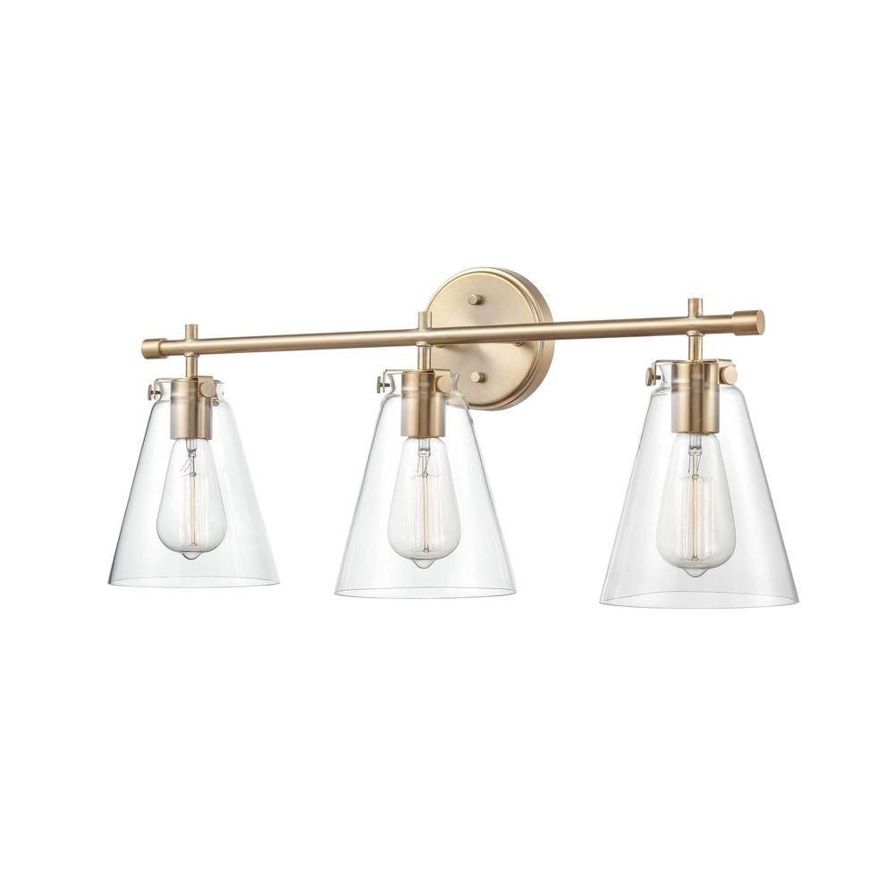 Millennium Lighting Modern Gold 100W 3-Light Medium E-26 Vanity Fixture 