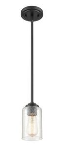 100W 1-Light Medium E-26 Mini-Pendant in Matte Black