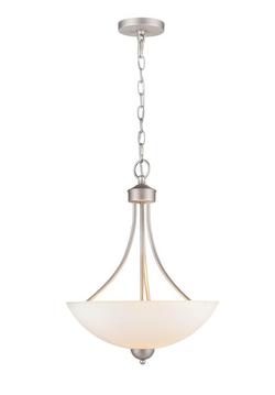 2-Light Pendant Light in Satin Nickel