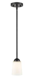 1-Light Pendant Light in Matte Black