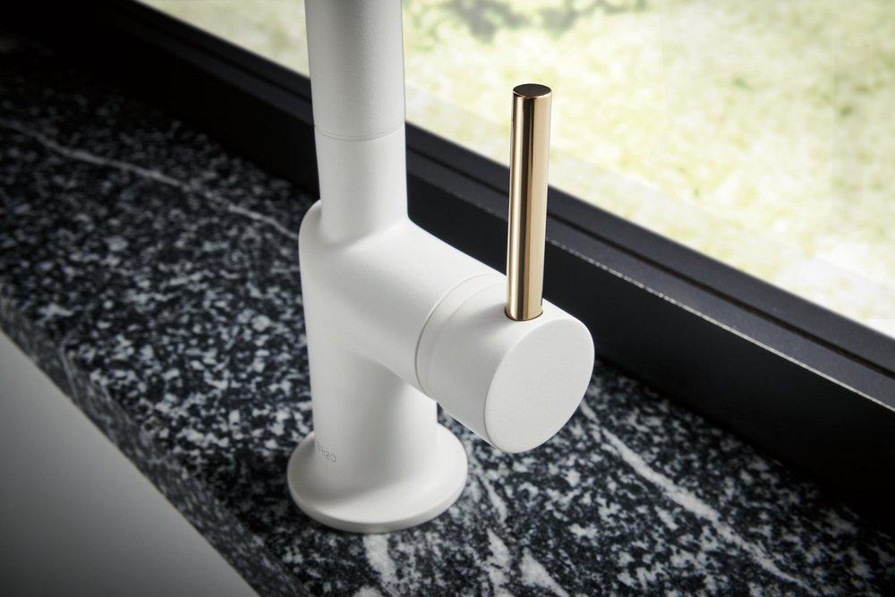 Brizo Matte White Pull Down Kitchen Faucet 