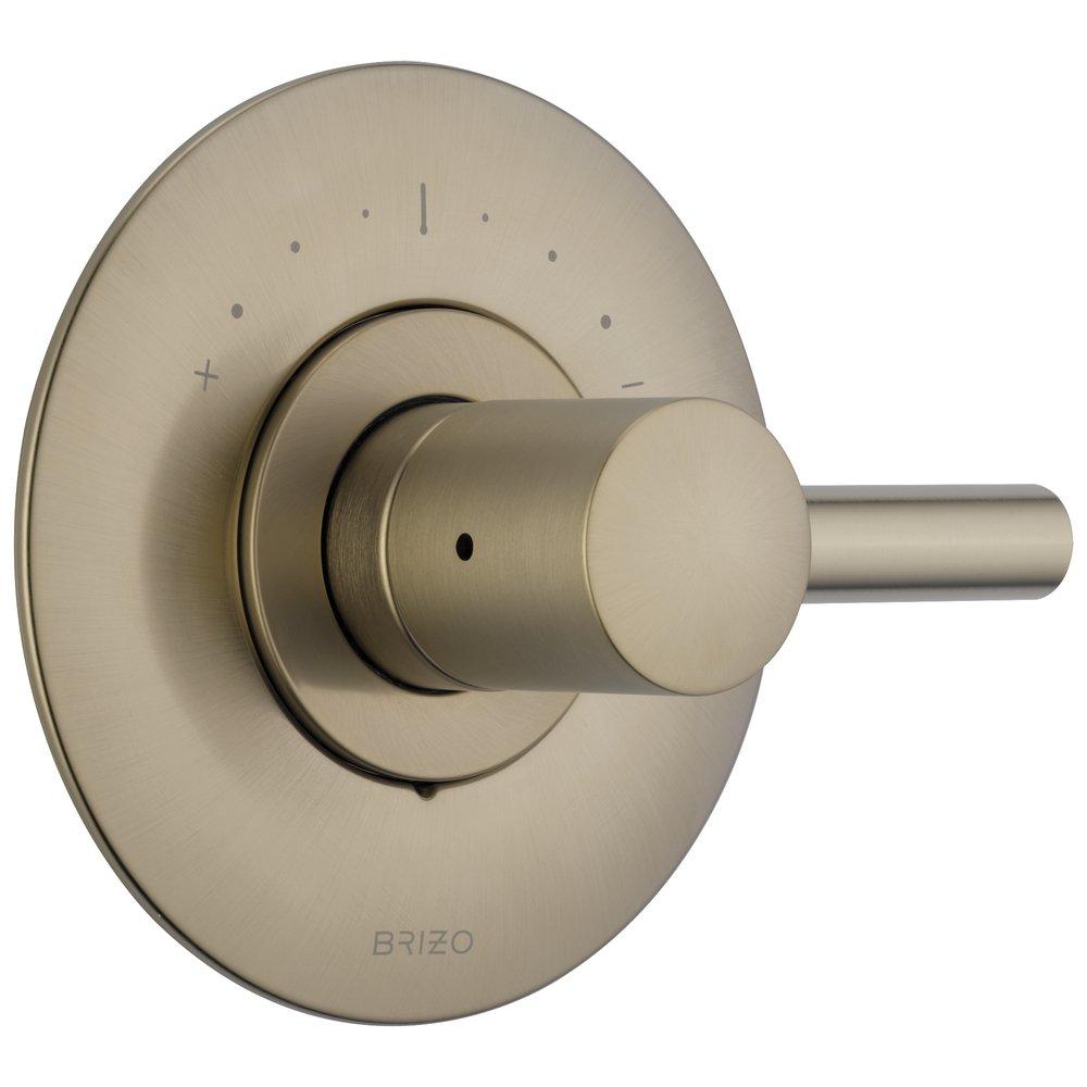 Brizo Brilliance&reg; Brushed Nickel No Handle Bathtub & Shower Faucet (Trim Only) 