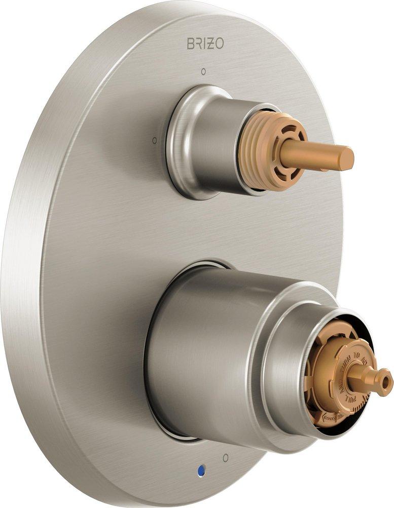 Brizo Brushed Nickel No Handle Bathtub & Shower Faucet (Trim Only) 