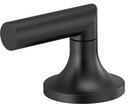Widespread Bathrrom Faucet Low Lever Handles in Matte Black