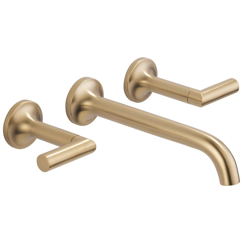 Brizo Luxe Gold Widespread Bathroom Sink Faucet Handles Sold Separately 
