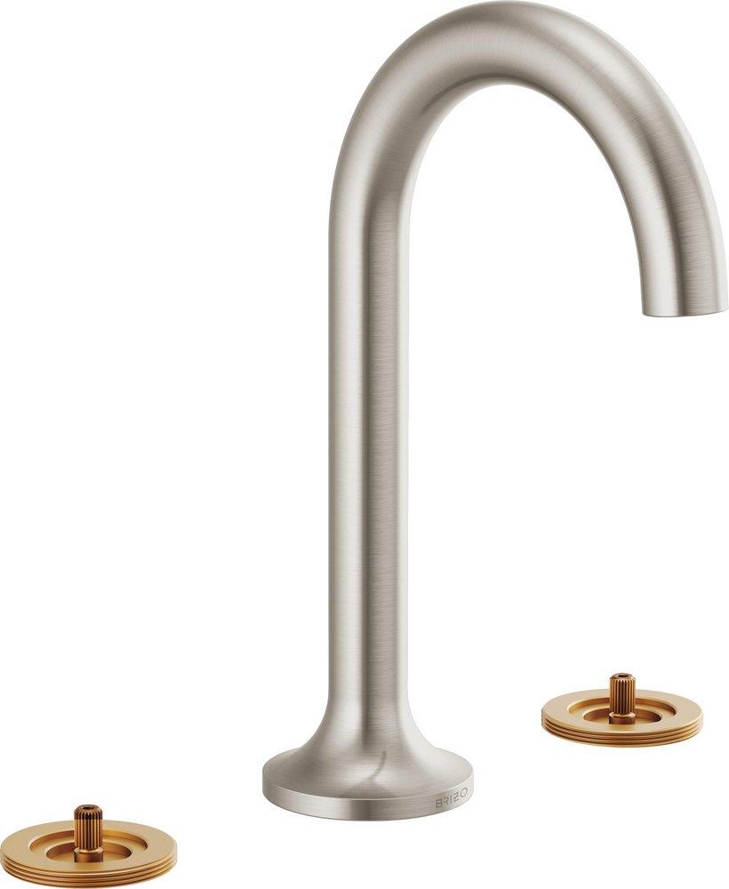 Brizo Brushed Nickel Widespread Bathroom Sink Faucet (Handles Sold Separately) 