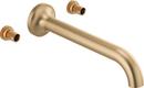 Wall Mount Tub Filler in Luxe Gold (Handles Sold Separately)