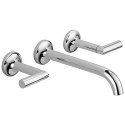 Two Handle Wall Mount Widespread Bathroom Sink Faucet in Polished Chrome (Handles Sold Separately)