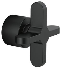 Pressure Balance Valve Trim Cross Handle in Matte Black