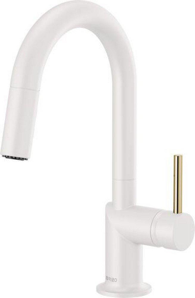 Brizo Matte White Pull Down Kitchen Faucet 