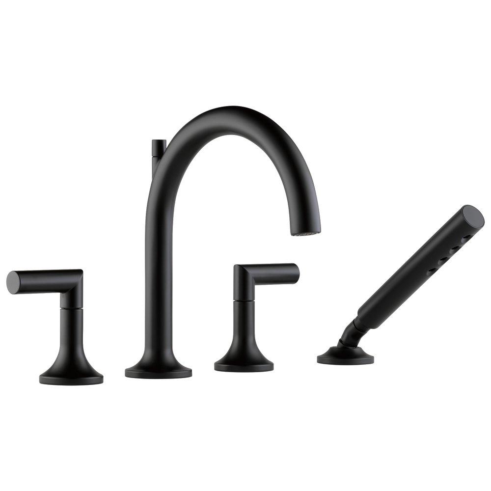 Brizo Matte Black Two Handle Roman Tub Faucet (Trim Only) 