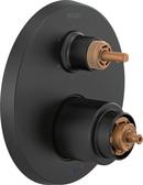 Pressure Balancing Valve Trim in Matte Black (Handles Sold Separately)
