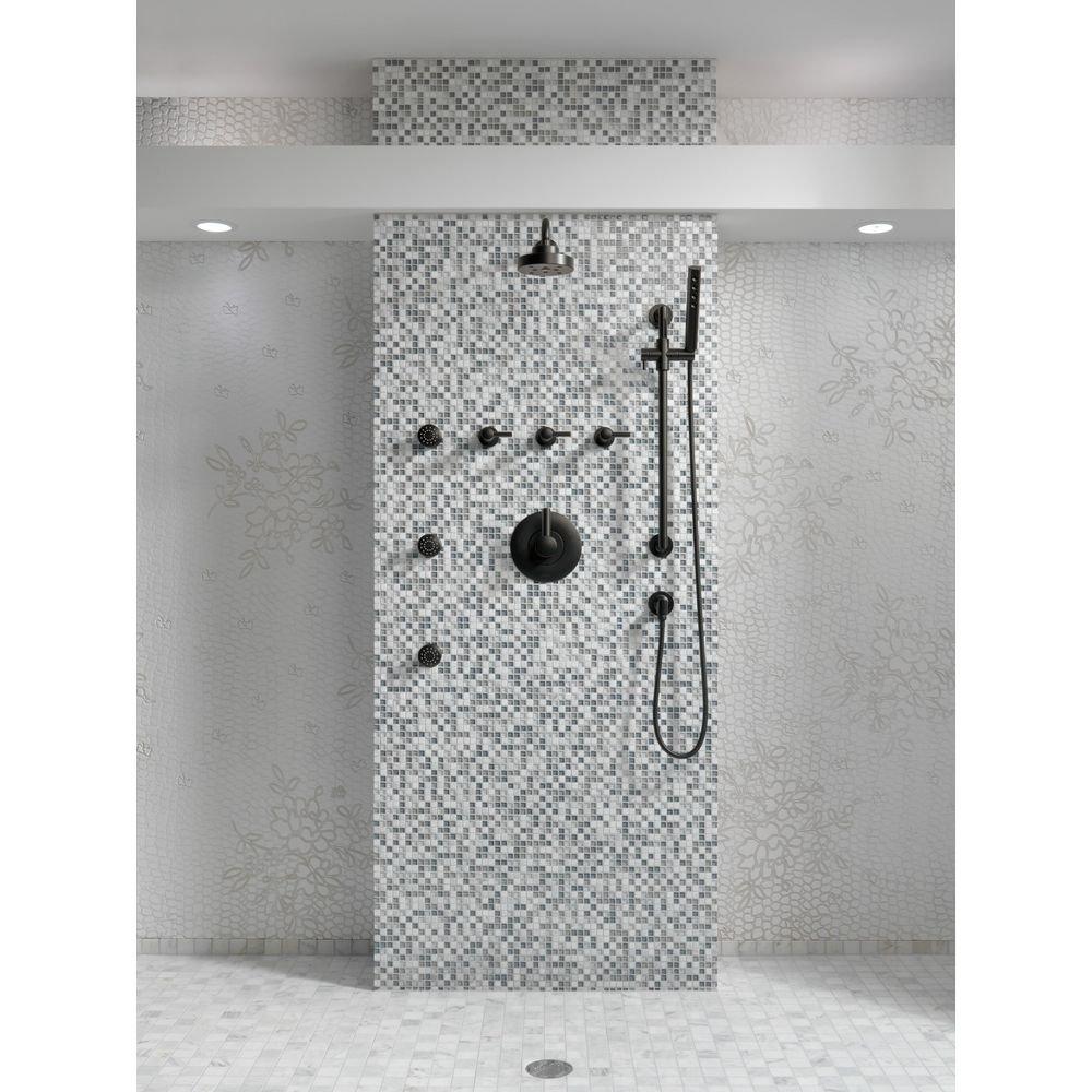 Brizo Matte Black Less Handle Thermostatic Valve Trim 